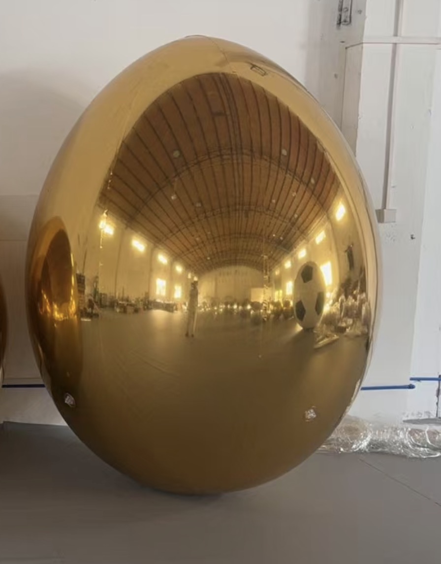 Gold Egg Shape Mirror Balloon Single Product Image